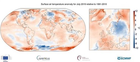 Este julio de 2019 fue el más caluroso de la historia desde que hay registros