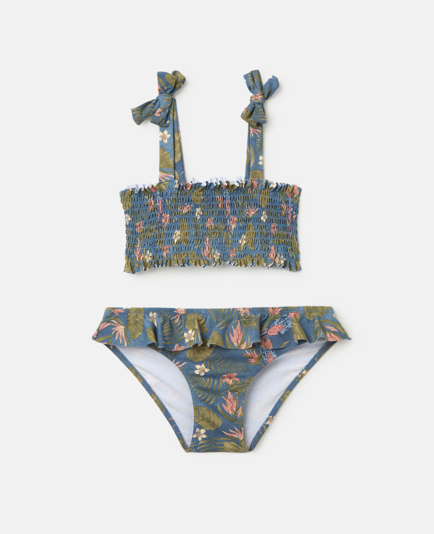 Bañador de niña tropical tucán