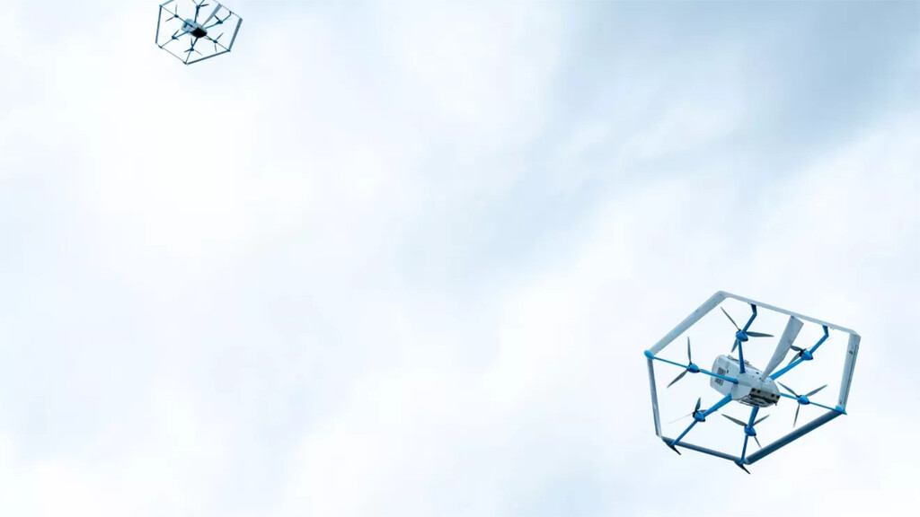 Los drones de Amazon ahora pueden volar más lejos. Hasta donde no alcanza la vista, para ser exactos 