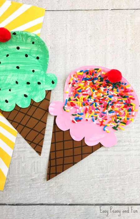 Paper Plate Ice Cream Craft For Kids 1