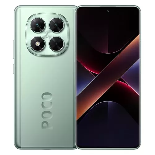 Xiaomi Poco X7 Smartphone 12+512GB, 45W Turbo Carga, 1.5K 120Hz AMOLED Pantalla Curva CrystalRes, Cámara Principal de 50MP con OIS a Prueba de Polvo, IP68, Batería Grande de 5110mAh -Verde