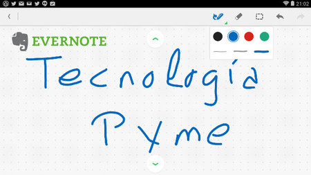 Evernote para Android ya permite insertar notas con escritura manual