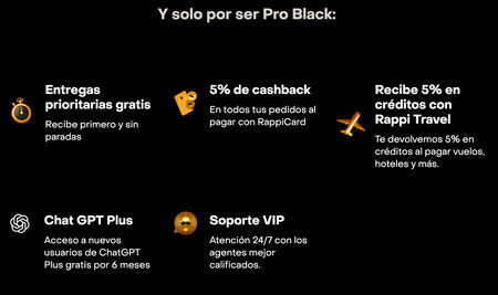 Beneficios Extra Rappi Pro Black