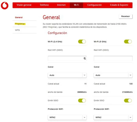 Config Vodafone