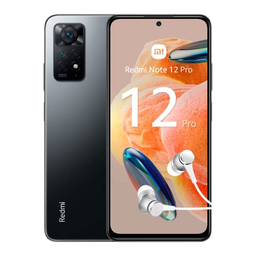 Xiaomi Redmi Note 12 Pro 4G - Smartphone de 6+128GB, Pantalla de 6,67" AMOLED FHD+ 120Hz, Qualcomm Snapdragon 732G, Triple cámara de 108MP, Turbo Charge de 67W, Gris