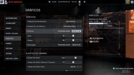 Bf Acceso Ajustes Graficos