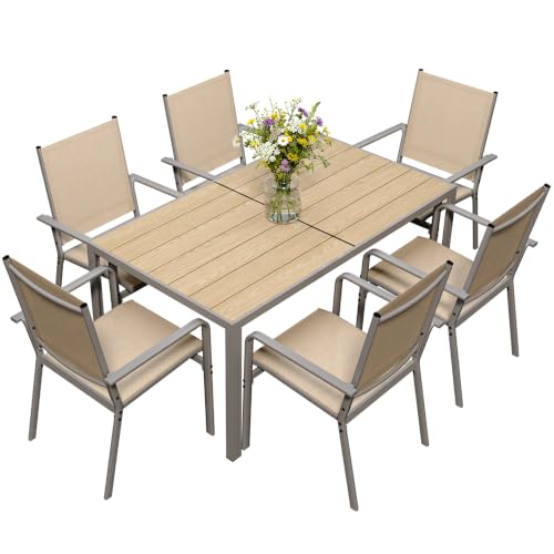 Xbro Conjunto de Mesa y Sillas Jardín de 7 Piezas