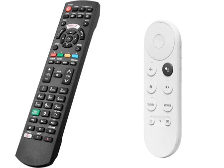 Android TV(左)とChromecast with Google TV(右)での制御例