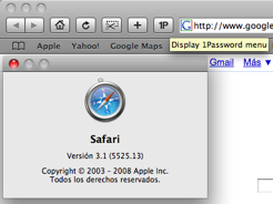 1Password ya funciona con Safari 3.1
