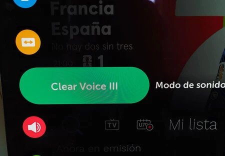Voz clara en el modo de sonido de la tele