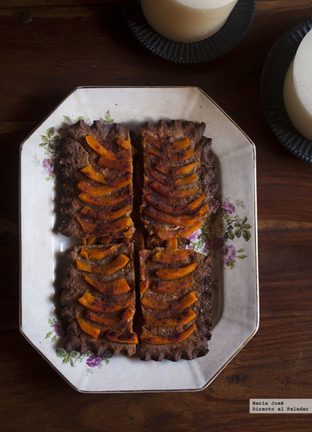 Coca salada de calabaza con masa de aceite. Receta