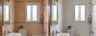 Cambiar los azulejos del baño es un engorro (y muy caro): esta solución es mucho más fácil y elegante 