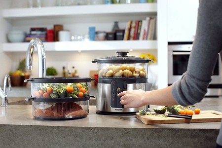 Ofertas de cocina en Amazon: vaporera Philips Avance Collection HD9190/30, pizzera Princess y set de tres sartenes Monix Copper a mejor precio