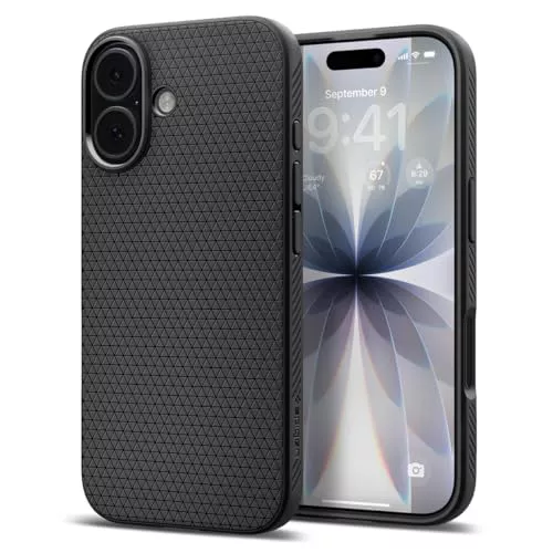 Spigen Funda Liquid Air Compatible con iPhone 17 - Negro Mate