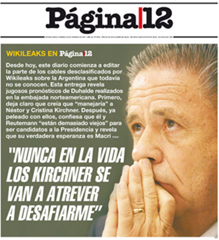 WikiLeaks impacta en el rostro degradado de la clase política de Argentina, Perú, Colombia y México