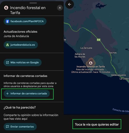 Carreteras Cortadas Maps