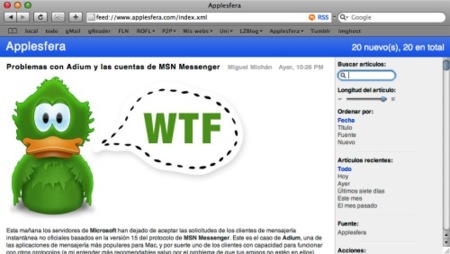 Descubierta una vulnerabilidad en los RSS de Safari