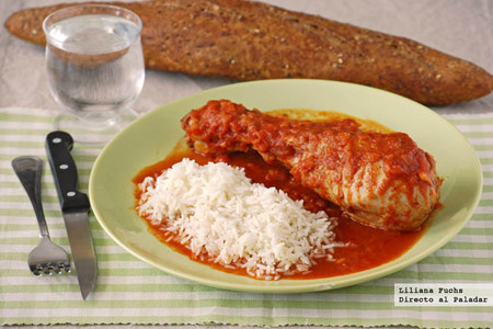 Muslos de pavo en salsa de tomate y canela. Receta