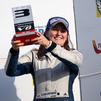 Tatiana Calderón: en el podio, con Sauber y pensando en la Fórmula 1, pero no en la femenina