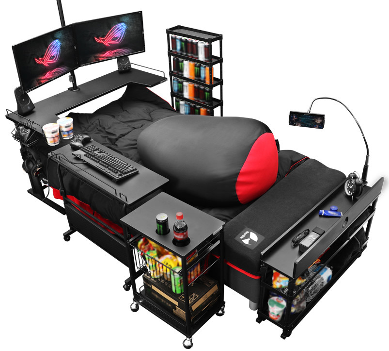 Gamer a tiempo completo: este conjunto de cama y muebles puede ser el sue&ntilde;o del jug&oacute;n m&aacute;s empedernido