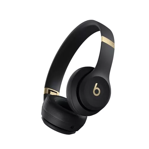 Beats Solo 4 - Auriculares Wireless Bluetooth on-Ear, compatibles con Apple y Android, con hasta 50 Horas de batería - Negro y Oro