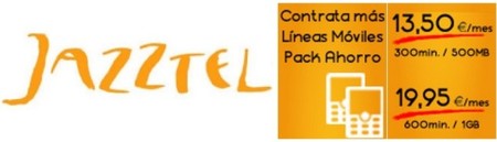 Jazztel estrena tarifa de 600 minutos y 1 GB por 19.95 euros para segundas líneas con ADSL