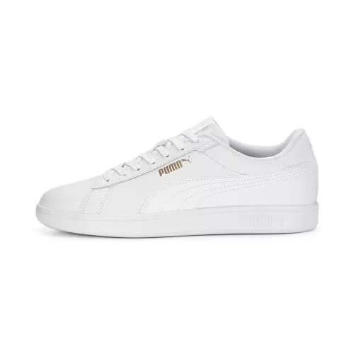 PUMA Smash 3.0 L, Zapatillas Unisex adulto, White White Gold, 44 EU