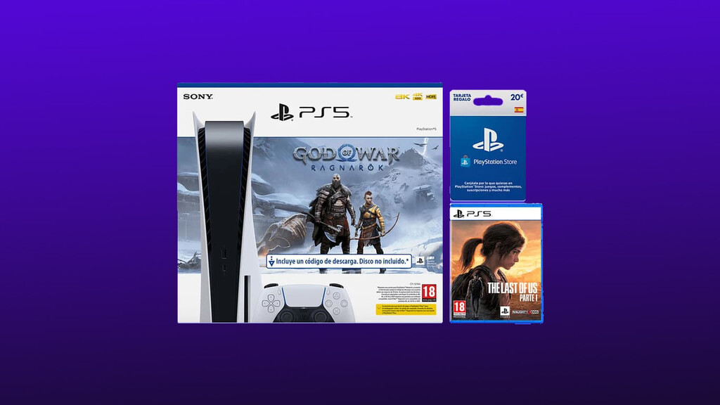 Vuelve el stock con este pack de PlayStation 5 junto a dos juegos y 20 euros de saldo para la PS Store Vuelve el stock con este pack de PlayStation 5 junto a dos juegos y 20 euros de saldo para la PS Store