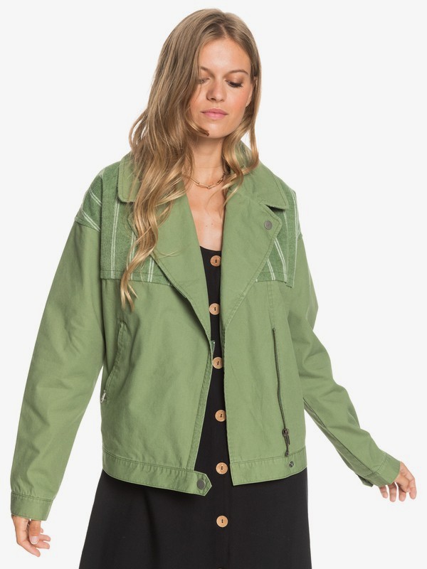 Dream Destination - Chaqueta de algodón estilo ciclista para Mujer