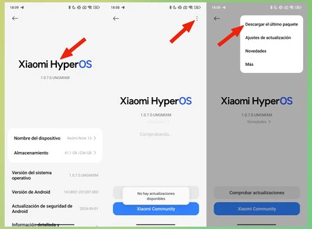 シャオミ3のアップデート