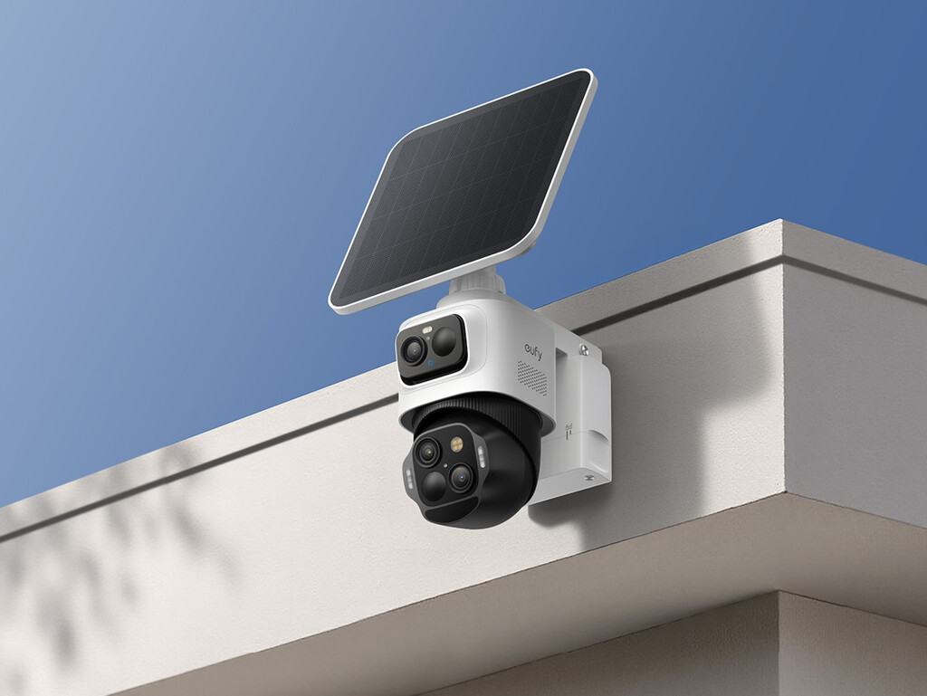 Así es la nueva cámara de seguridad todo en uno de Eufy: sin cables, tres lentes con movimiento, resolución 4K y panel solar