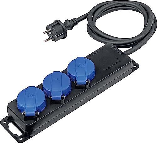 as - Schwabe regleta de enchufes Industrial con 3 Tomas 