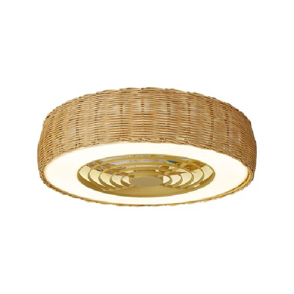 Ventilador de techo con luz motor DC de exterior Kilimanjaro marrón 58cm