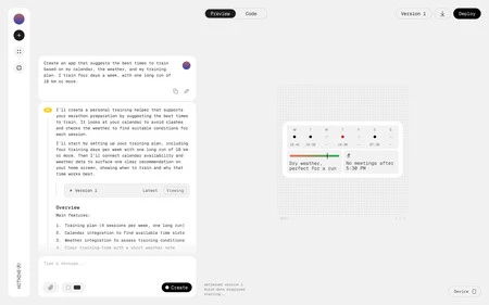 Constructor de apps con IA. Imagen de Nothing