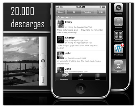 WordPress for iPhone 2, 20.000 descargas en una semana