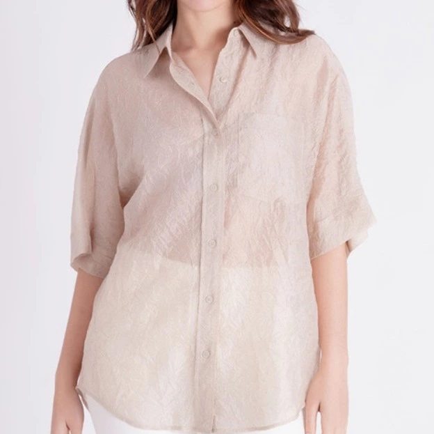 Calvin Klein Camisa oversized rugosa