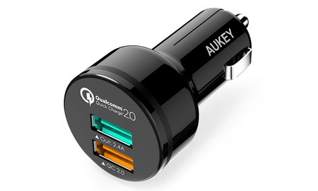 Doble cargador para coche AUKEY CC-Y5-AYES por 10 euros en Amazon
