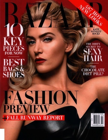 No, en serio, no es Gwen Stefani, es Kate Winslet en portada de la Harper's Bazaar