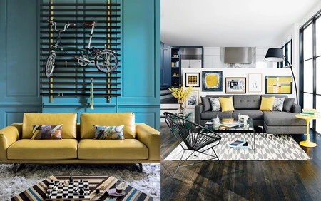 17 ideas para integrar el color amarillo en tu salón