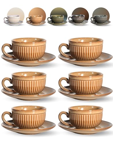 Erkundpresso. Tazas de Café Espresso con Platos 