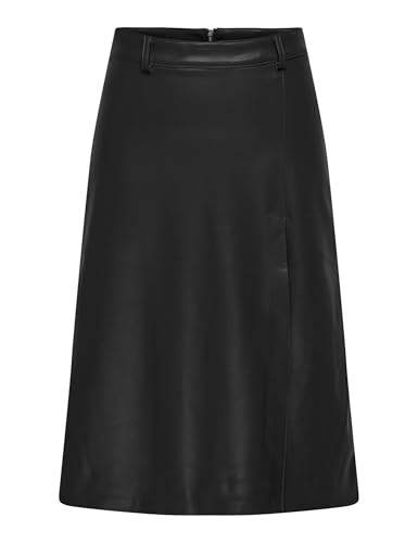 ONLY Onlmagga Otw-Falda de Piel sintética, Negro, S para Mujer