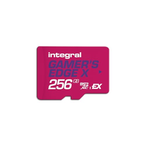Tarjeta microSD Express Integral Gamer's Edge X 256GB – para Switch 2, hasta 890MB/s Lectura, 750MB/s Escritura, 4K, A1, NVMe, Juegos rápidos, Menos esperas, Almacenamiento ultrarrápido