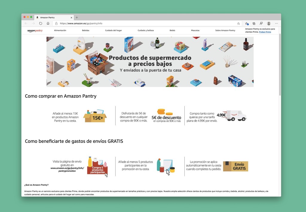 Amazon Pantry dice adiós en España el 30 de junio, pero sus productos más vendidos llegarán a Amazon