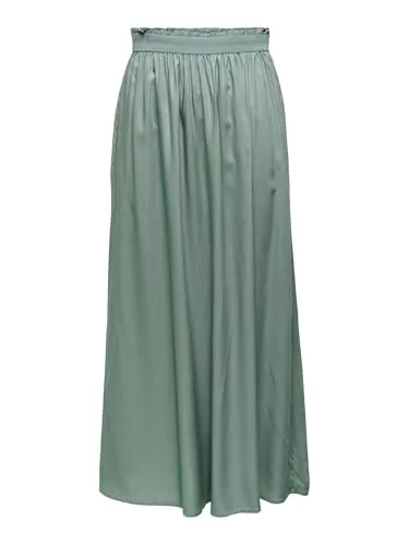 Only Nos Onlvenedig Paperbag Long Skirt Wvn Noos, Falda Mujer, Verde (Chinois Green Chinois Green), 40 (Talla del Fabricante: Medium)