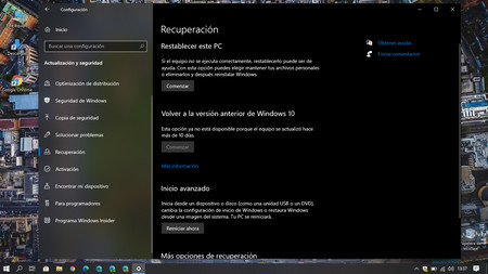 No ha desaparecido: la función "Comienzo desde cero" cambia su ubicación con Windows 10 2004 y Microsoft lo avisa ahora
