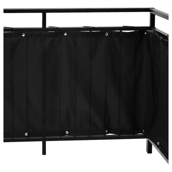DYNING Pantalla privacidad para balcón, negro, 250x80 cm