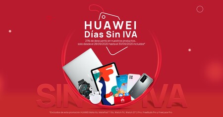 Tabletas desde 90 euros, smartphones por 138 euros y portátiles, smartwatches o auriculares con descuento: las mejores ofertas de los Días sin IVA Huawei