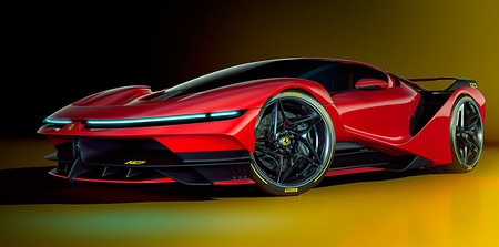 El Ferrari F42 es una recreación sobre cómo sería el próximo superdeportivo híbrido con guiños al mítico F40