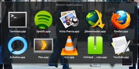 Crea un stack con las últimas aplicaciones usadas en Mac OS X