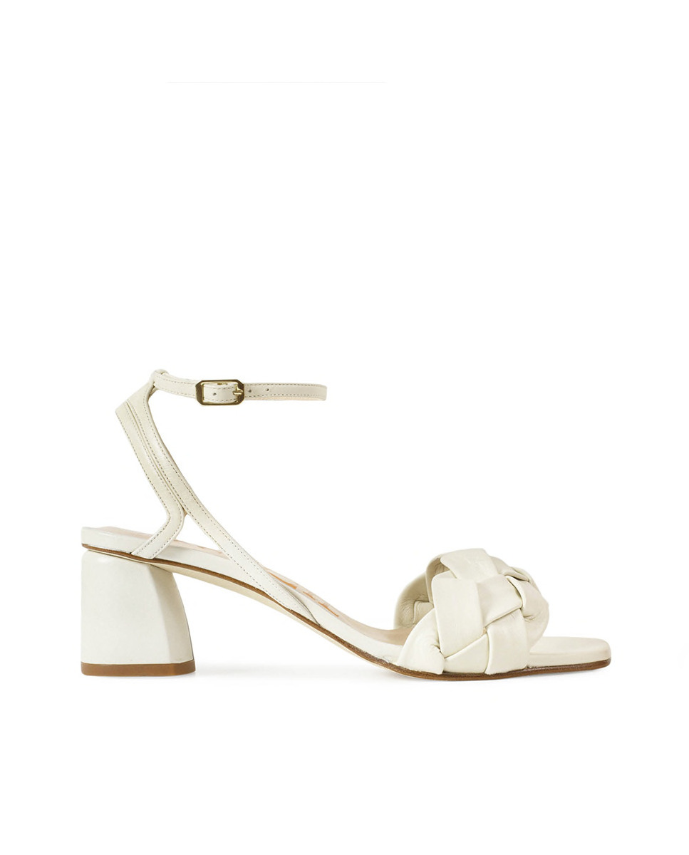 Sandalias de tacón de mujer Paco Gil de piel en color blanco